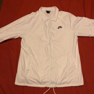 White Nike SB Coaches Jacket